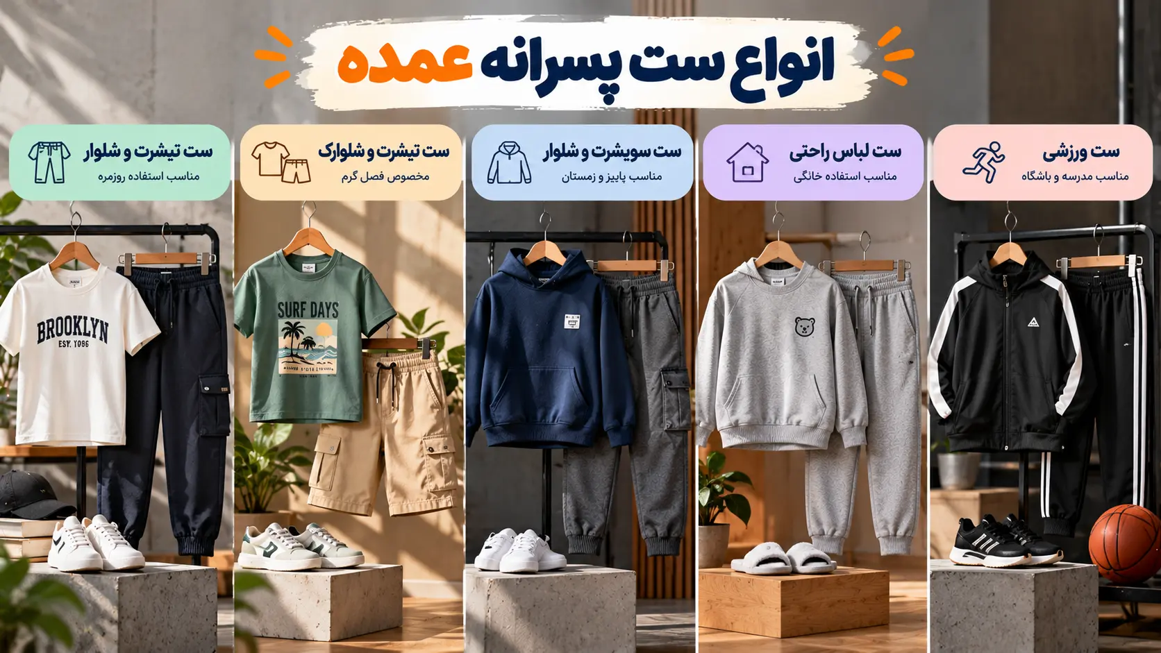 انواع ست پسرانه عمده لینک ویترین